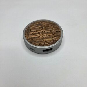 Spire Wireless Charger Model C2 Silver Cork Top USB Port Circular Charging Pad